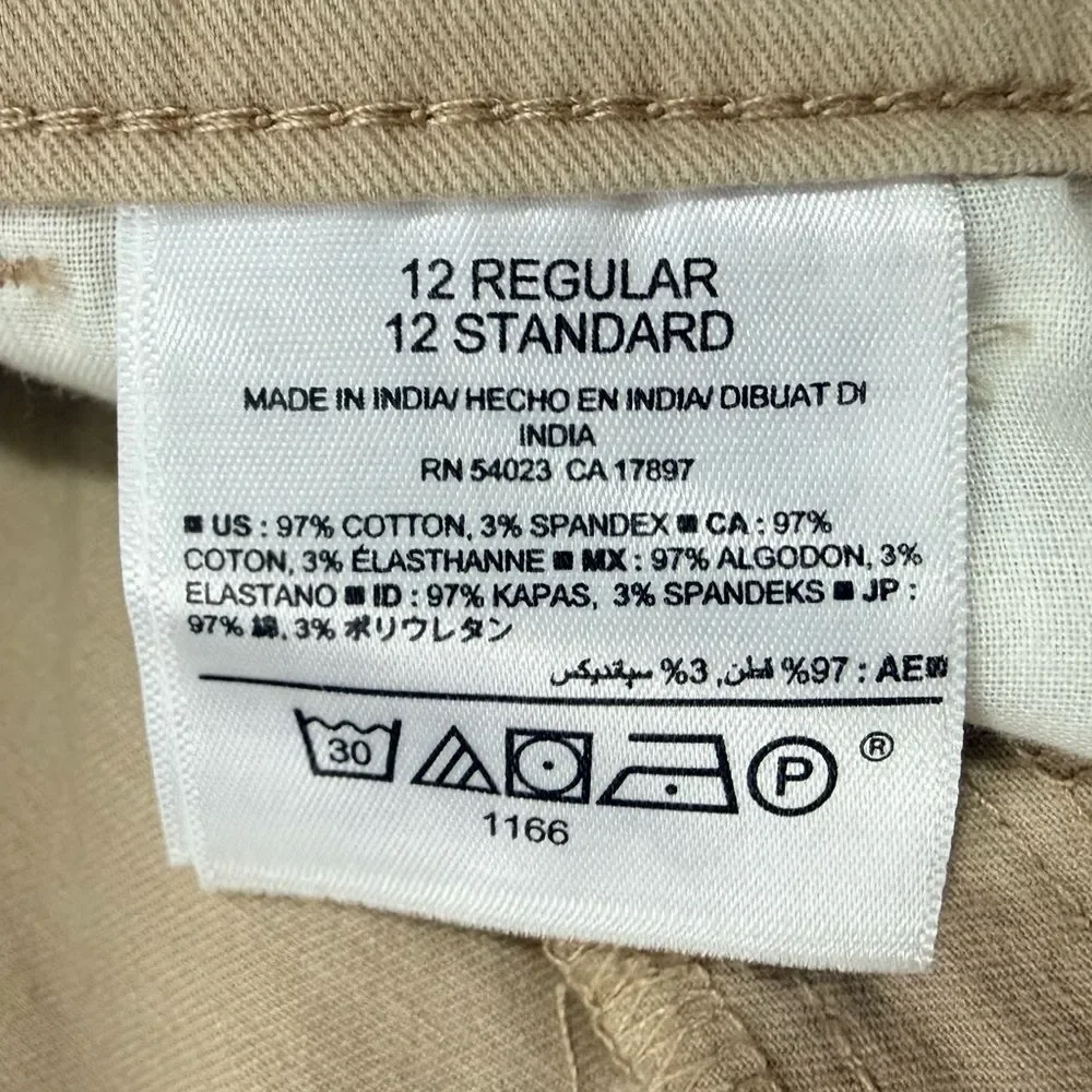 OLD NAVY NWT Women’s Bootcut Khaki Pants High Rise Tan Beige Size 12